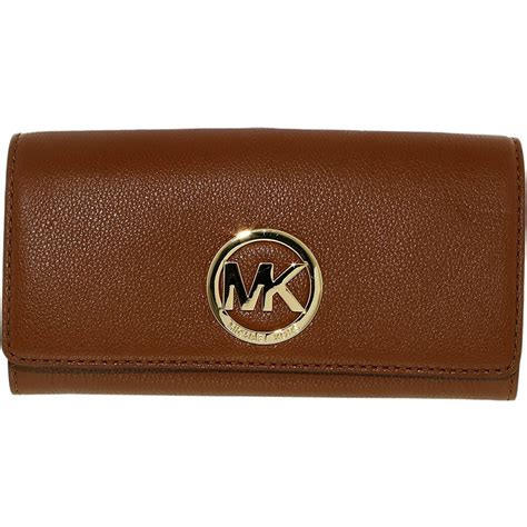 brown michael kors wallets|Michael Kors brown leather wallet.